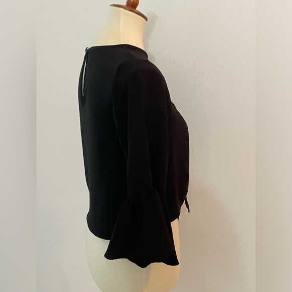 Newbury Kustom Black Tie Size Small Blouse‎ - Picture 5 of 9